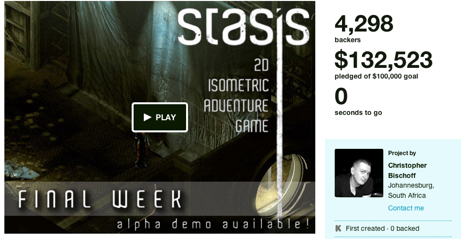 stasis kickstarter