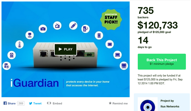 iGuardian Kickstarter campaign