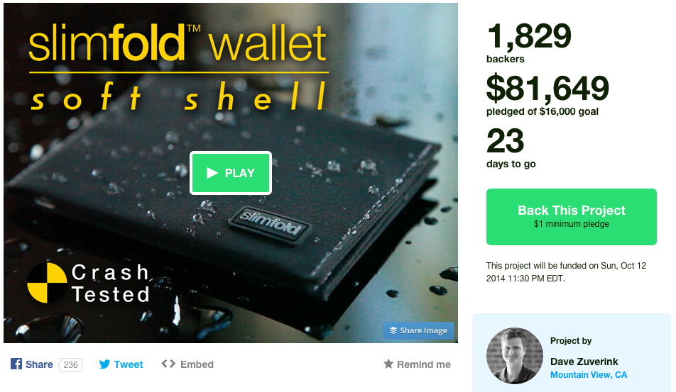 slimfold wallet kickstarter