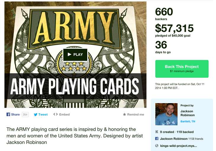 US ARMY Playing Cards