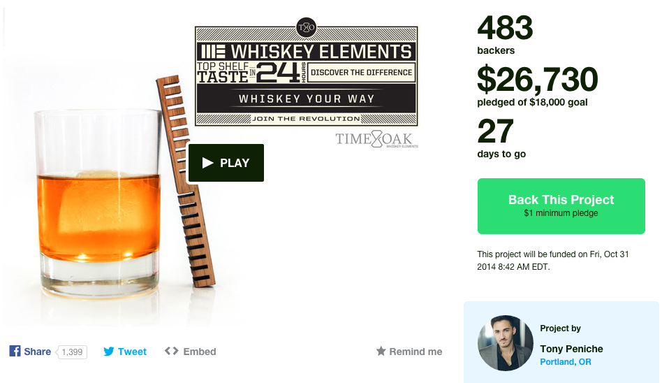 Whiskey Elements kickstarter