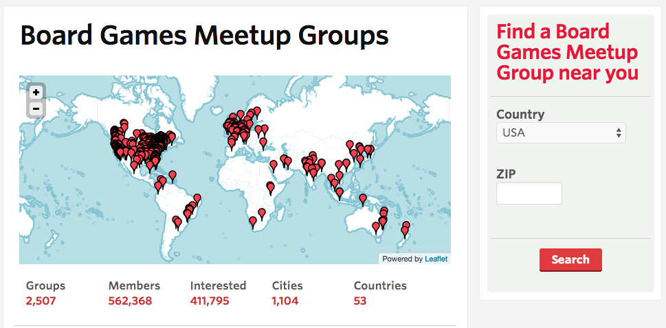 meetup board games screenshot