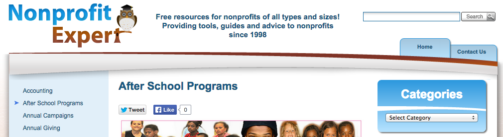 nonprofit expert screenshot