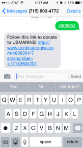 text donation