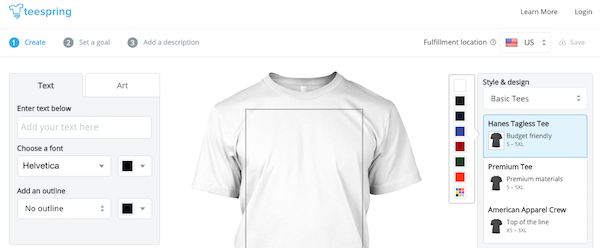 teespring homep