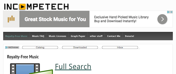 Audio Library – incompetech